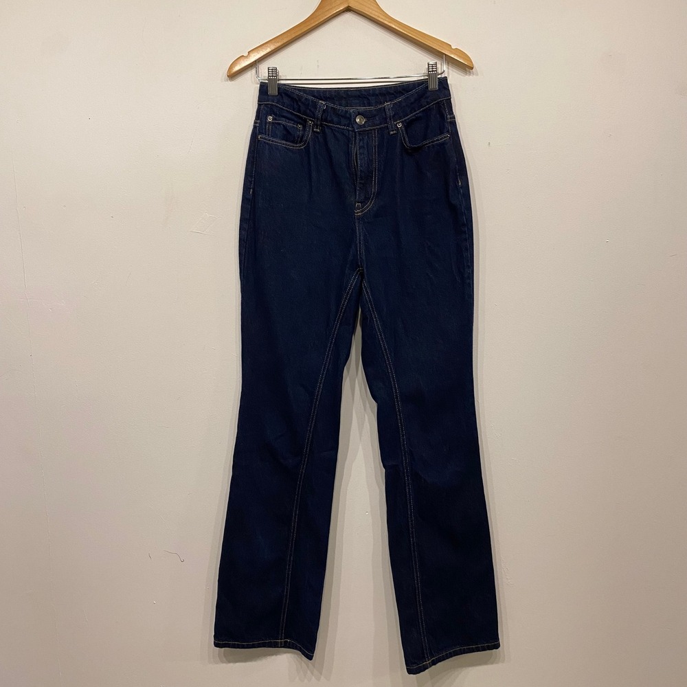 Future Collective Reese Blutstein Dark Wash Indigo Straight Leg Jeans Size 4
